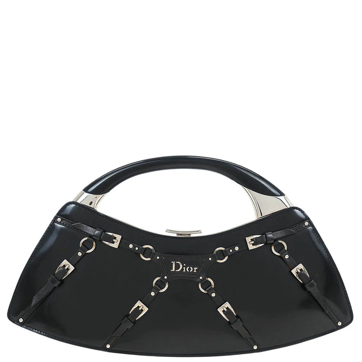 Christian Dior Black Bondage Handbag