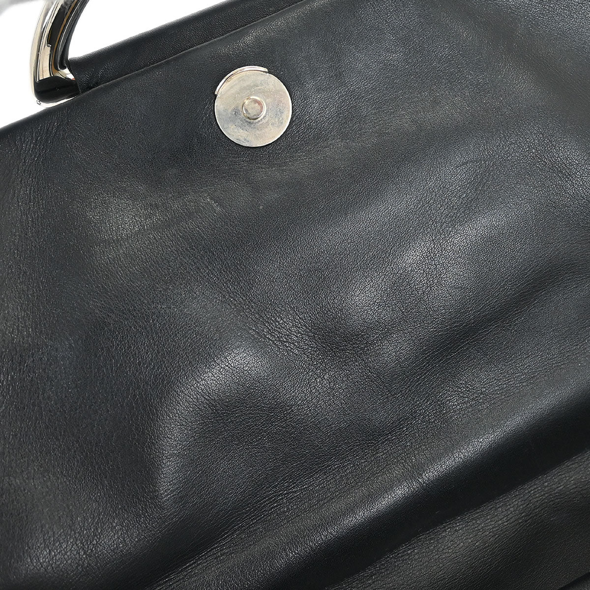 Christian Dior Black Lambskin Demi Lune Handbag - Image 8