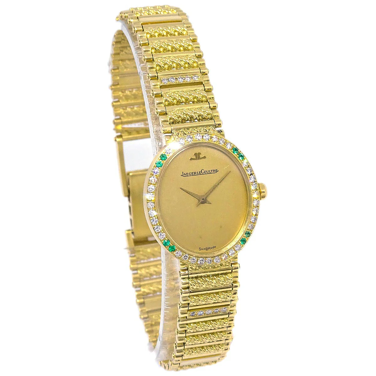 Jaeger Lecoultre Ref.1000771 Quartz Watch 18KYG Diamond Emerald - Image 2