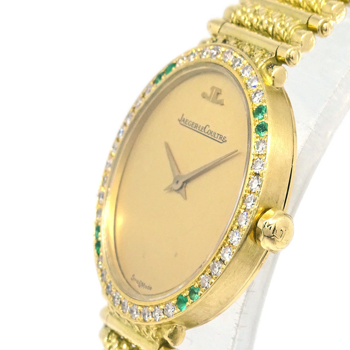 Jaeger Lecoultre Ref.1000771 Quartz Watch 18KYG Diamond Emerald - Image 3