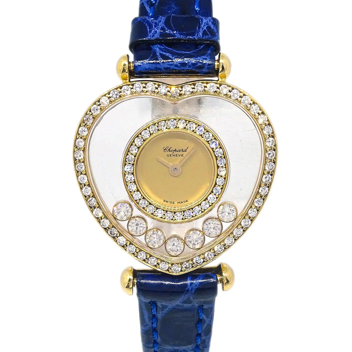 Chopard * Happy Diamonds Ref.20/4516 Quartz Watch 18KYG Alligator