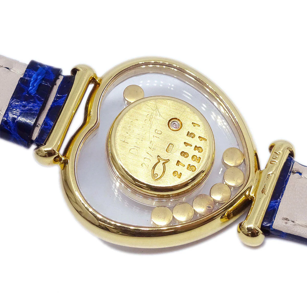 Chopard * Happy Diamonds Ref.20/4516 Quartz Watch 18KYG Alligator - Image 7