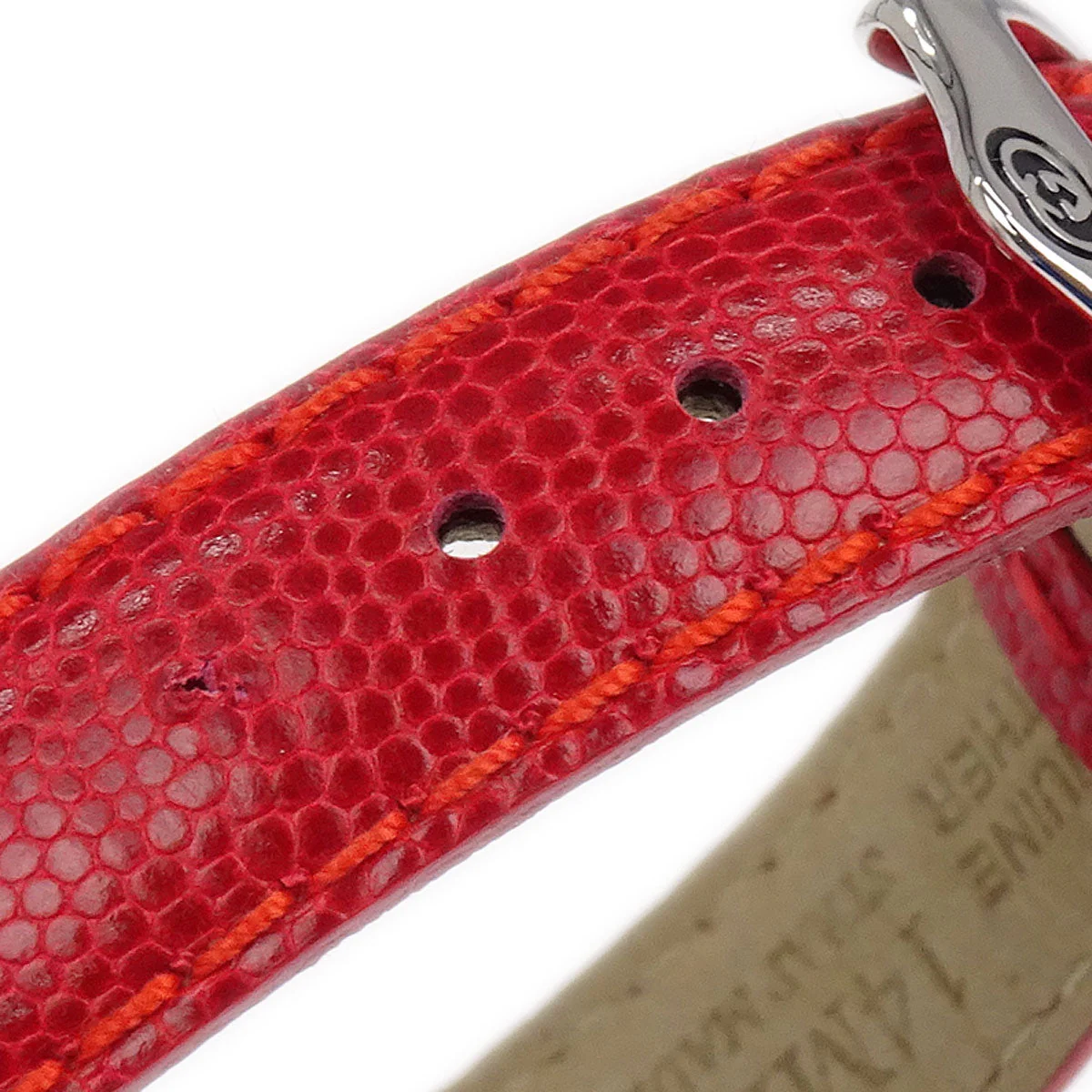 Gucci * 6300L Horsebit Quartz Watch SS Lizard - Image 5