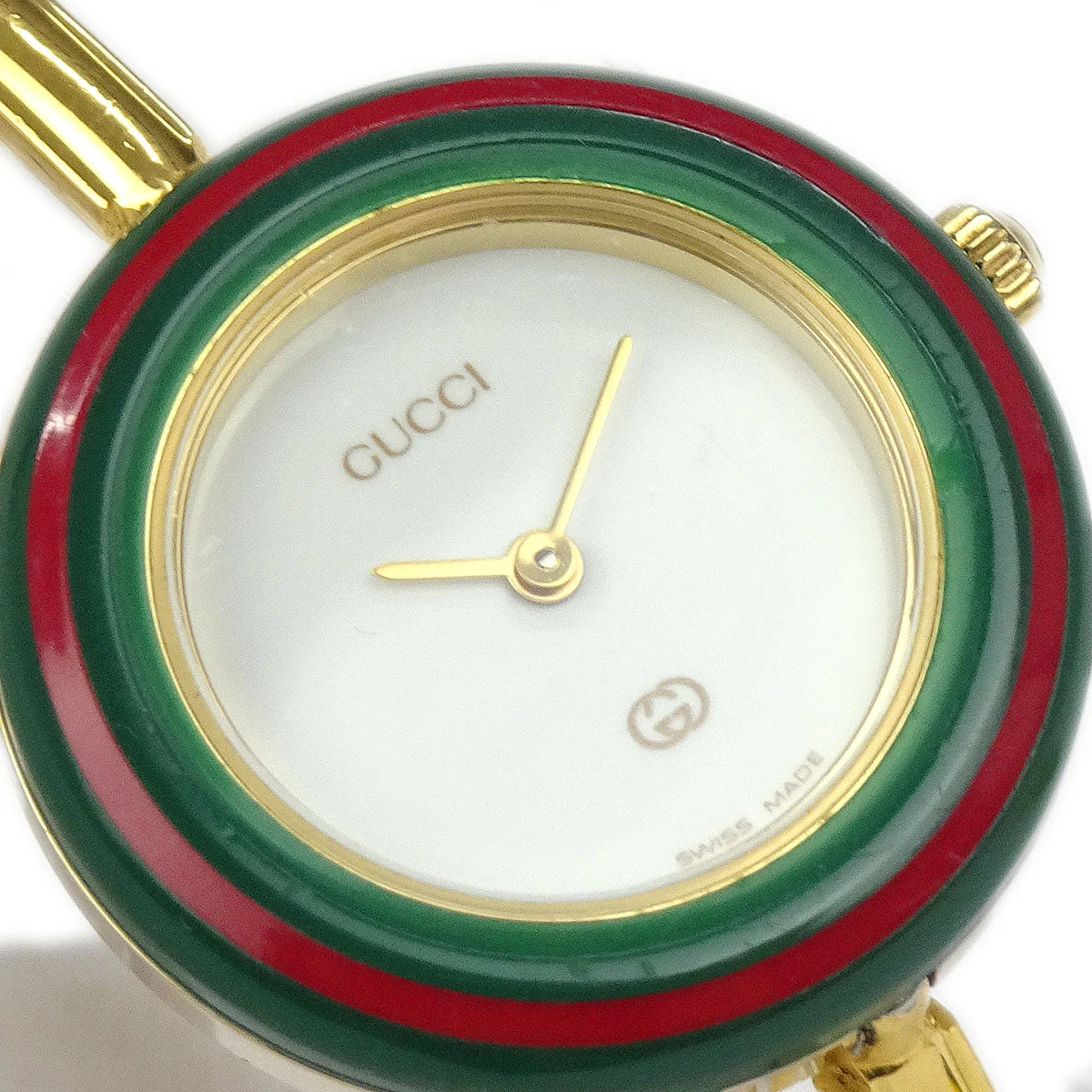 Gucci 11/12 Change Bezel Chameleon Quartz Watch SS - Image 4