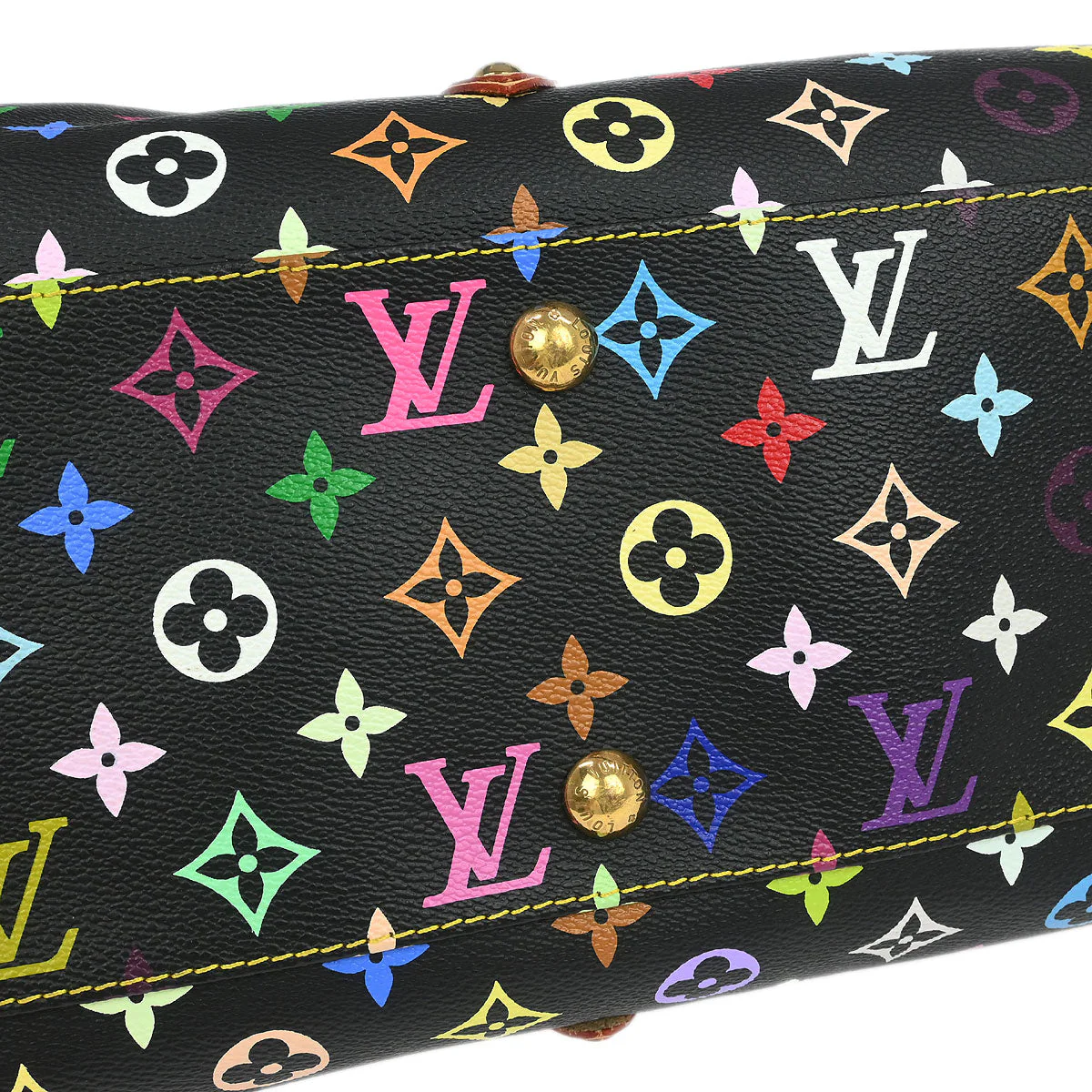 Louis Vuitton 2006 Black Monogram Multicolor Aurelia GM Tote Bag M40101 - Image 3