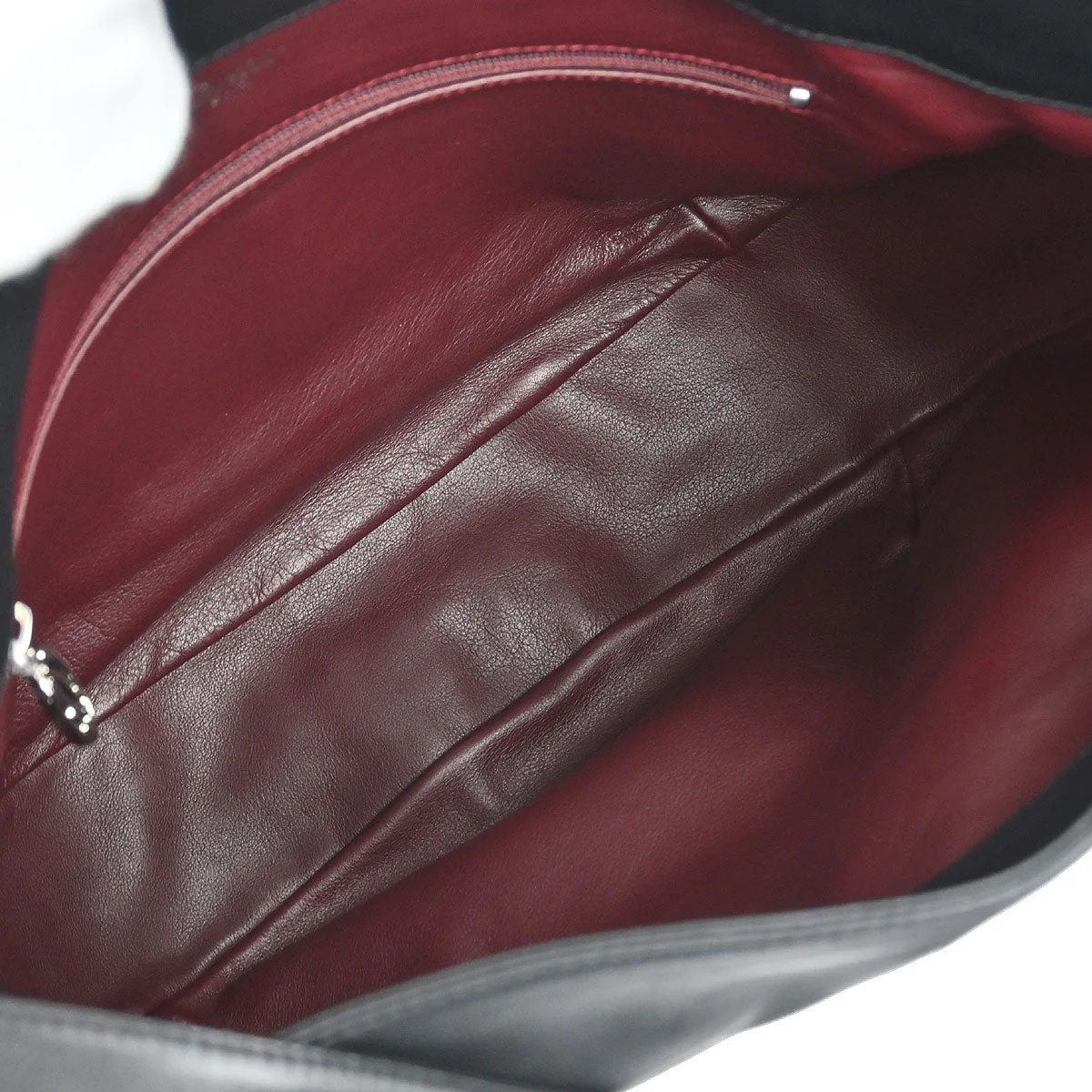 Cartier Black Leather Hobo Handbag - Image 7