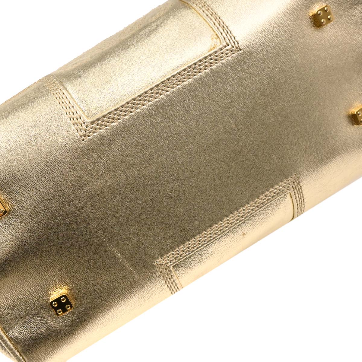 Loewe Metallic Gold Leather Amazona 28 Handbag - Image 6