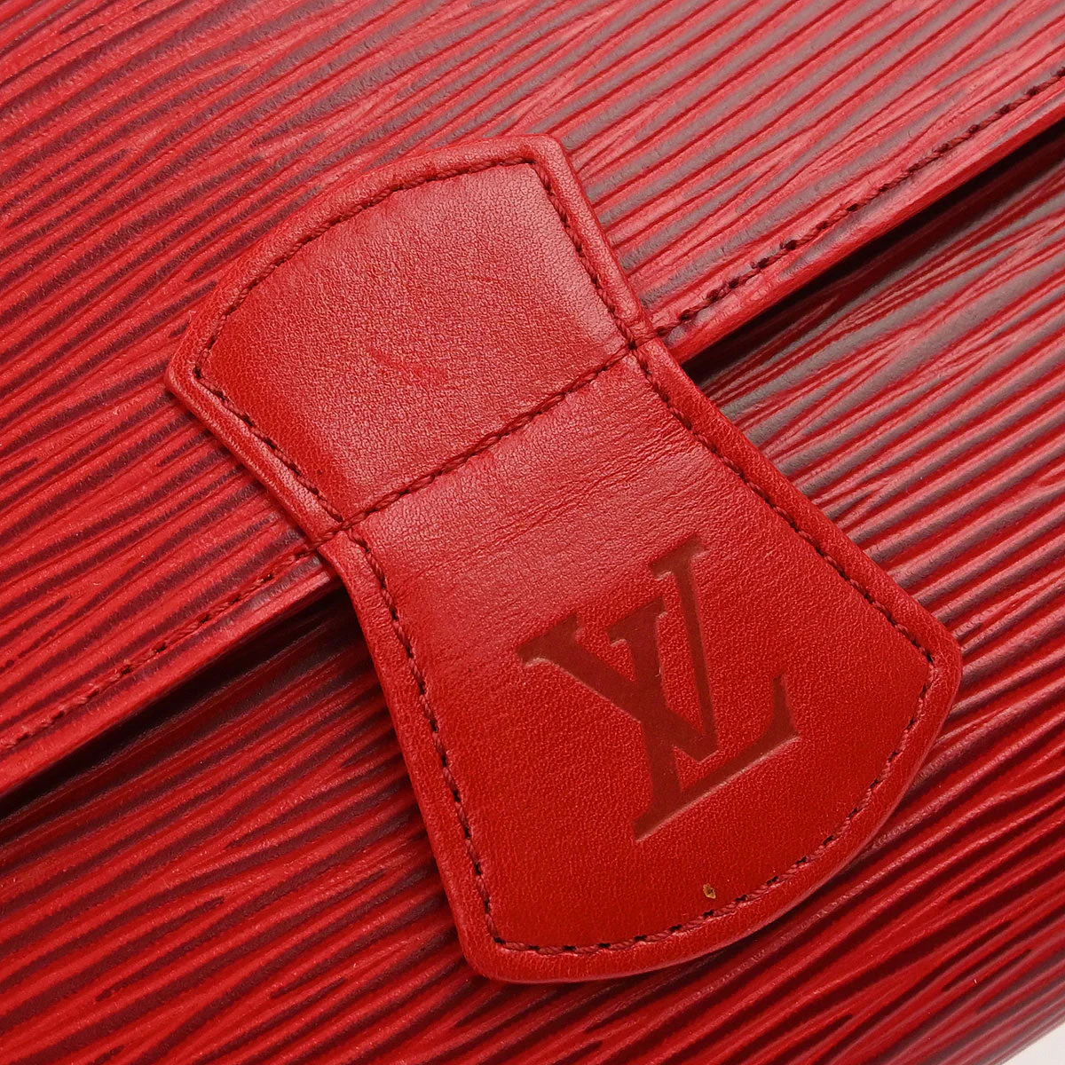 Louis Vuitton 1992 Red Epi Rouleau Schmucketui Rot Pouch M48357 - Image 3