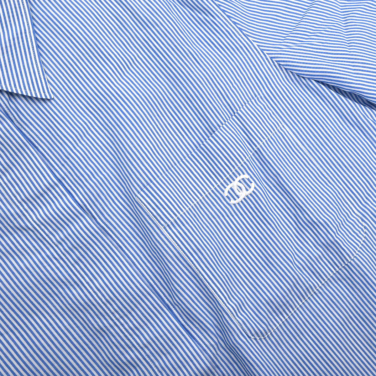 Chanel Shirt Blouse Blue #40 - Image 4