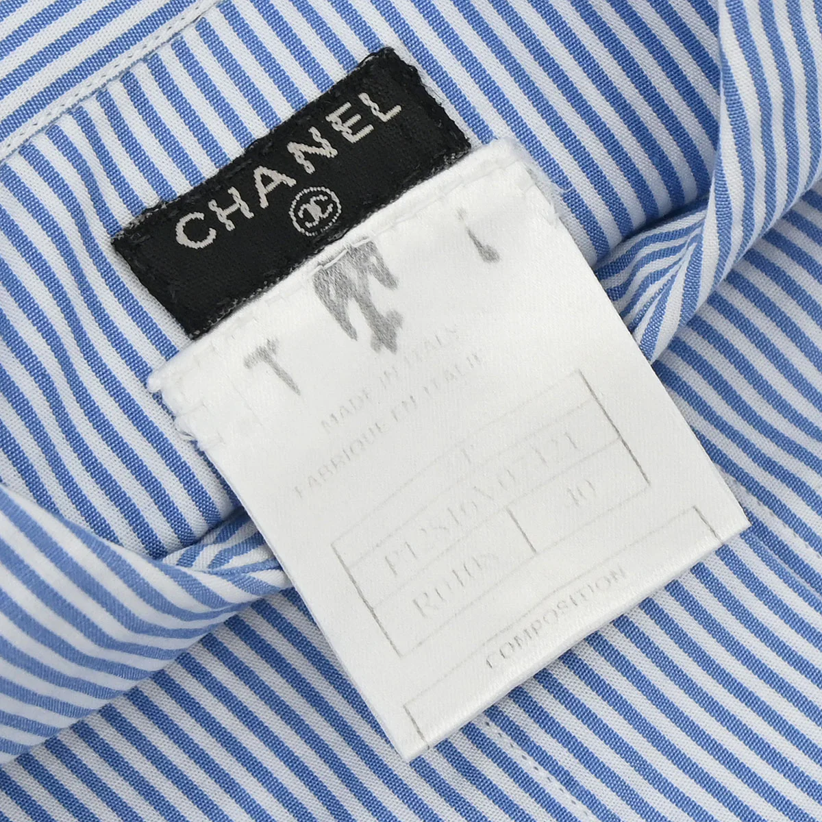 Chanel Shirt Blouse Blue #40 - Image 9