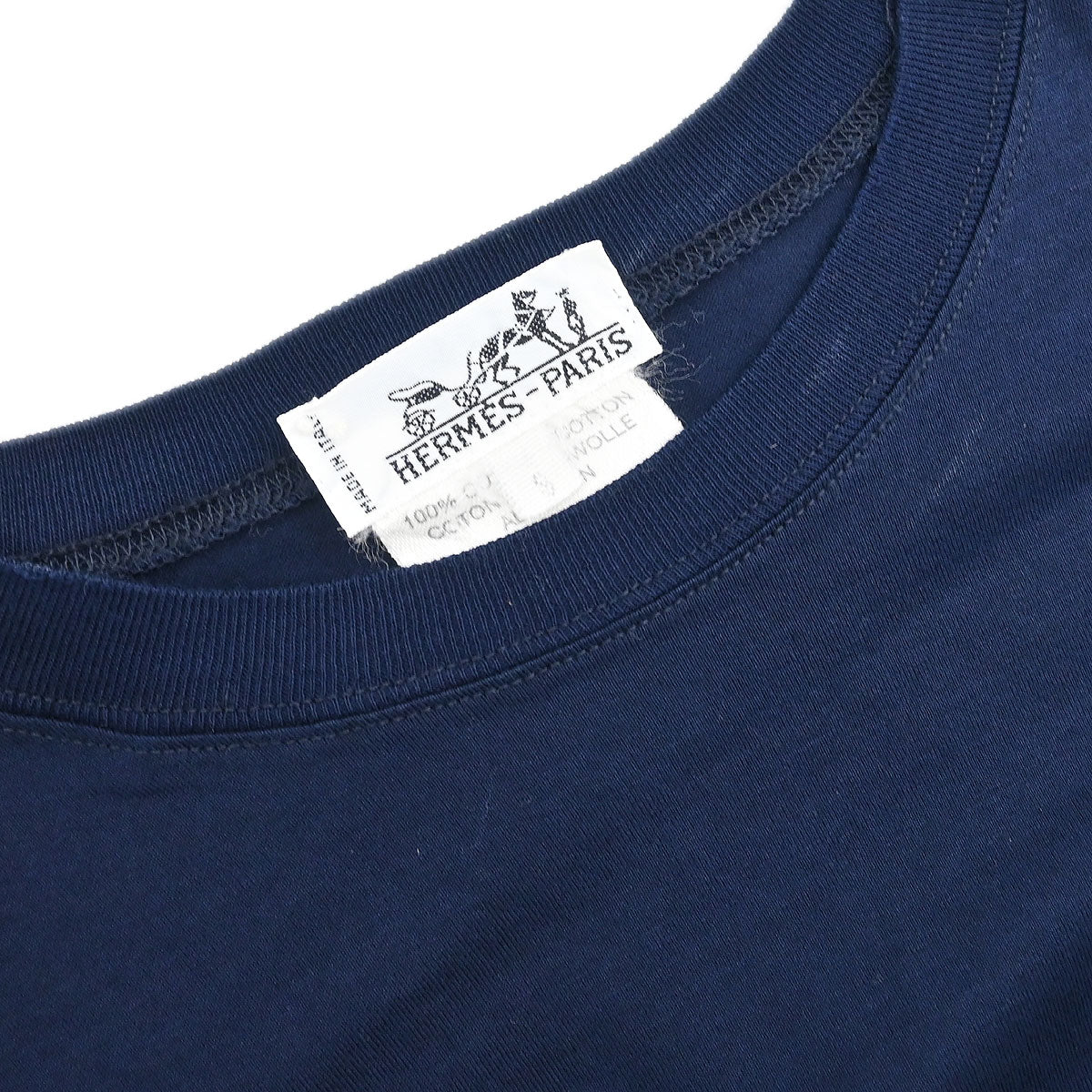 Hermes Short Sleeve T-shirt Top Navy #S - Image 3