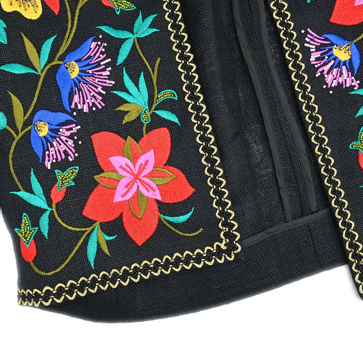Yves Saint Laurent Collarless Jacket Black #S - Image 3