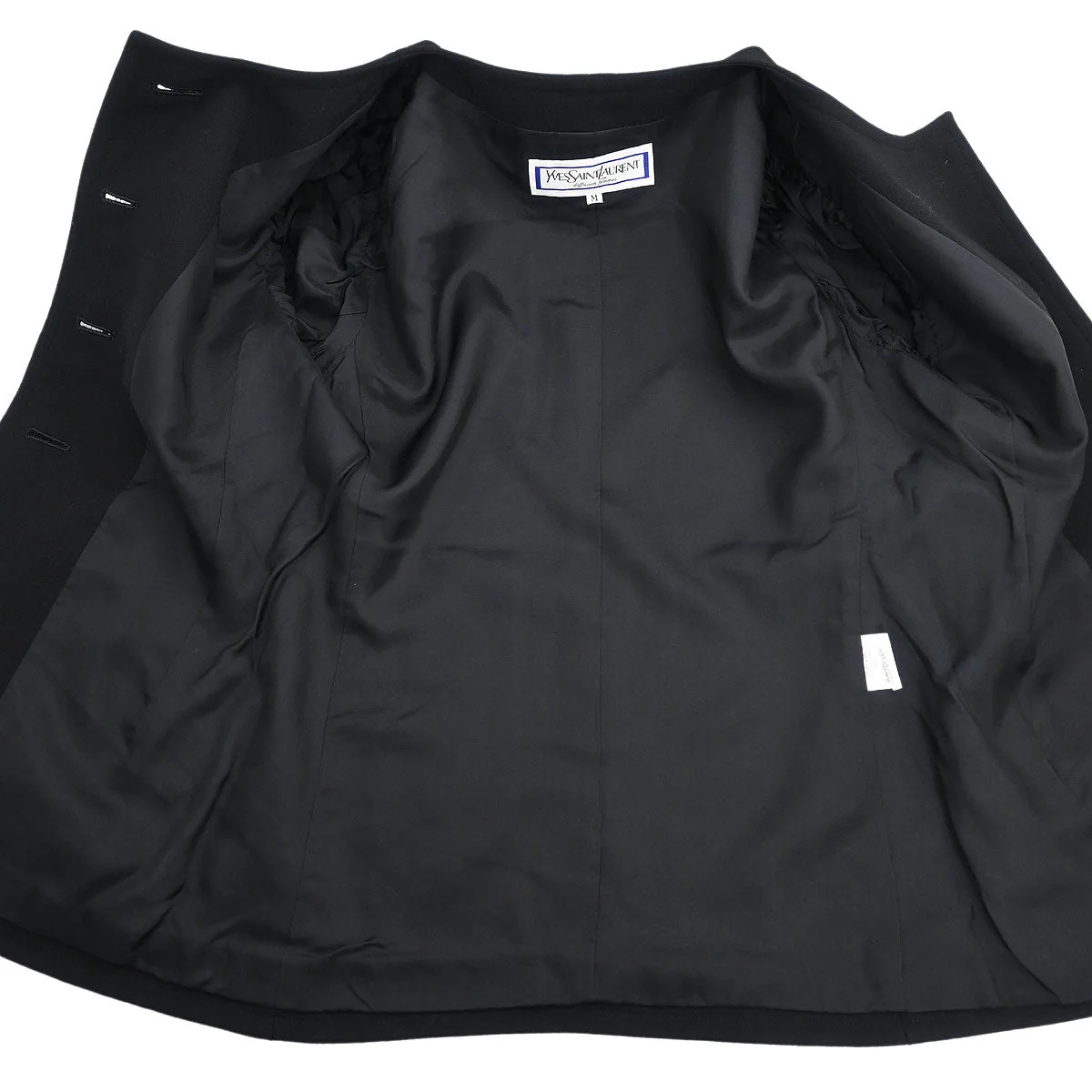 Yves Saint Laurent Setup Suit Jacket Skirt Black #M - Image 5