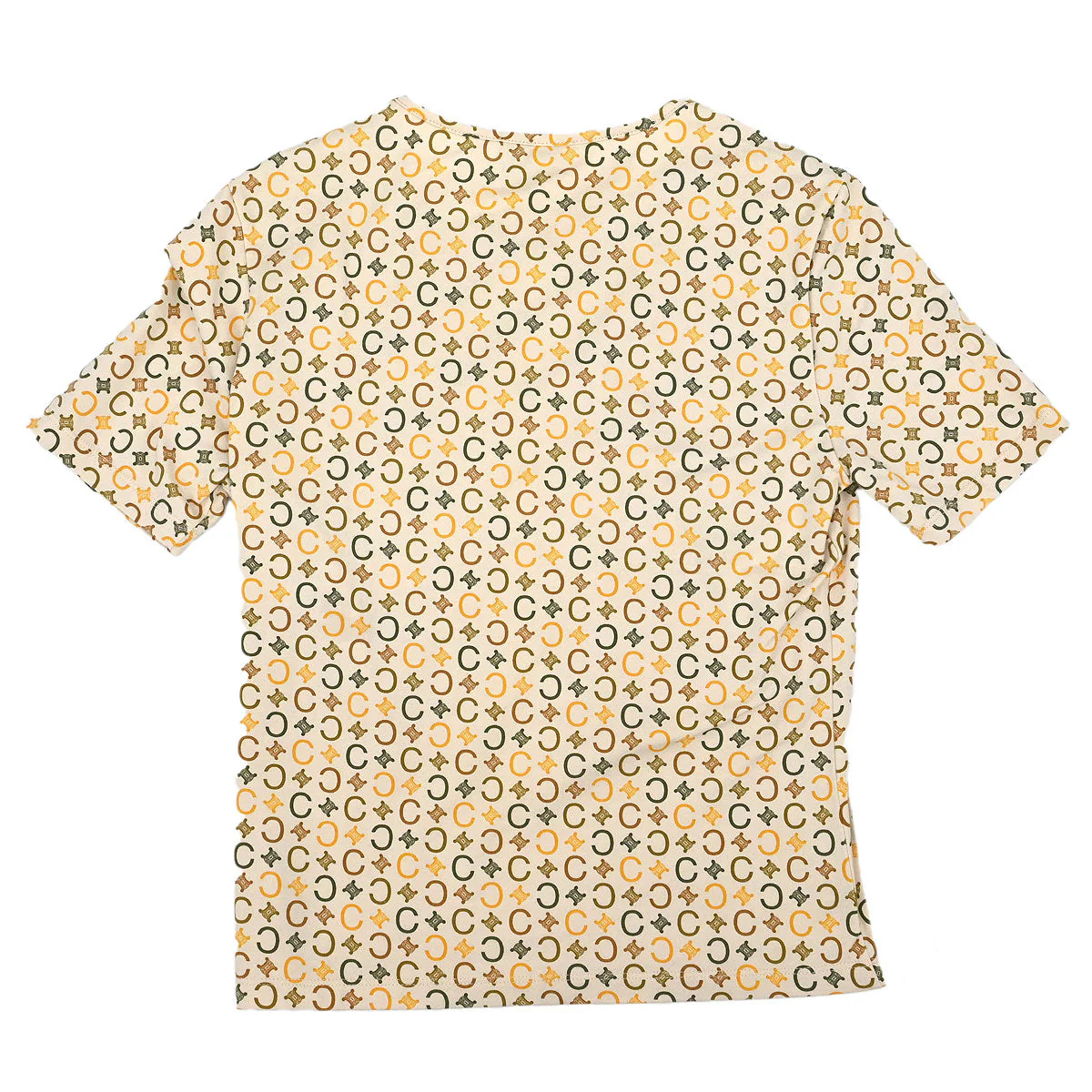 Celine C Macadam T-shirt Top Off-white #M - Image 2