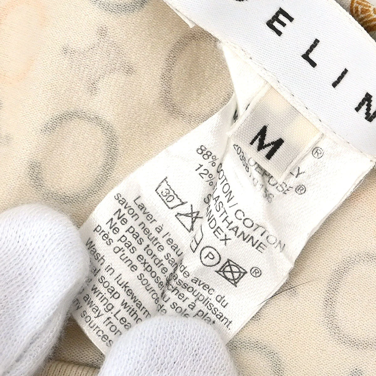 Celine C Macadam T-shirt Top Off-white #M - Image 9