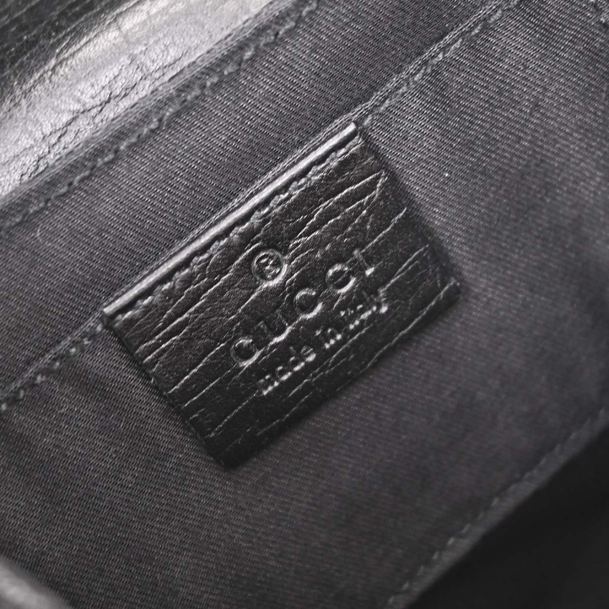 Gucci Black Canvas GG Horsebit Handbag - Image 9