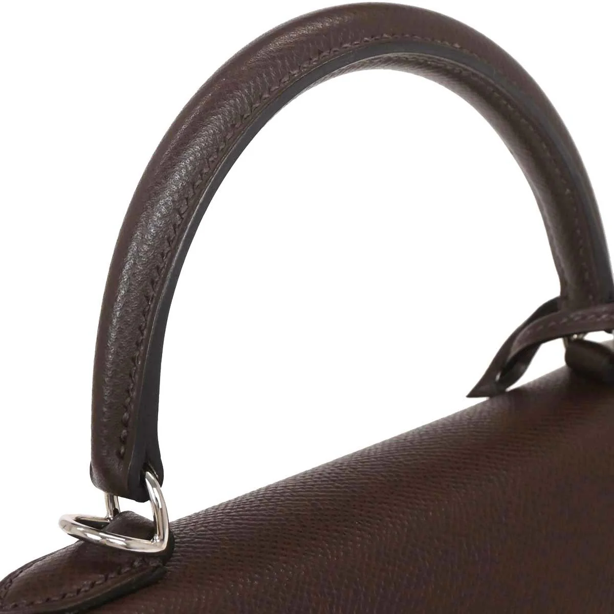 Hermes Chocolat Epsom Kelly 25 Retourne 2way Shoulder Handbag - Image 4