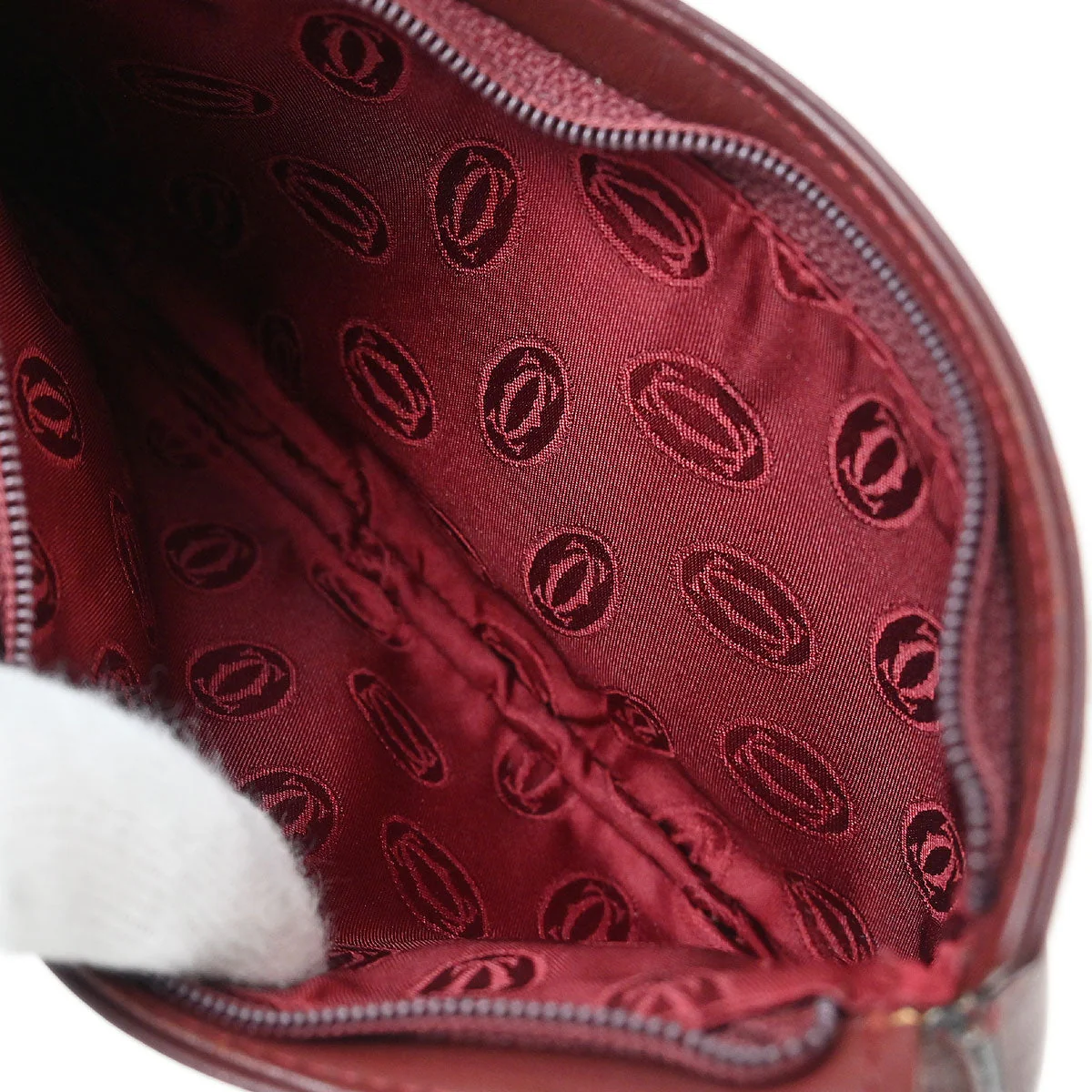 Cartier Bordeaux Leather Coin Walet Pouch - Image 6