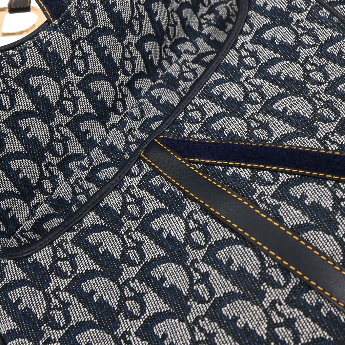 Christian Dior 2002 Navy Trotter Double Saddle Handbag - Image 8