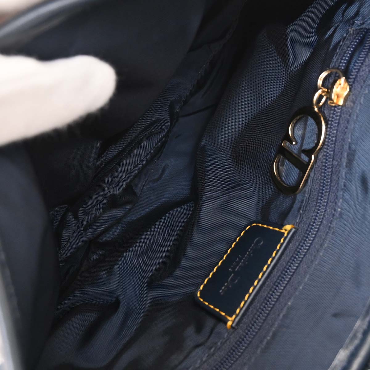 Christian Dior 2002 Navy Trotter Double Saddle Handbag - Image 9