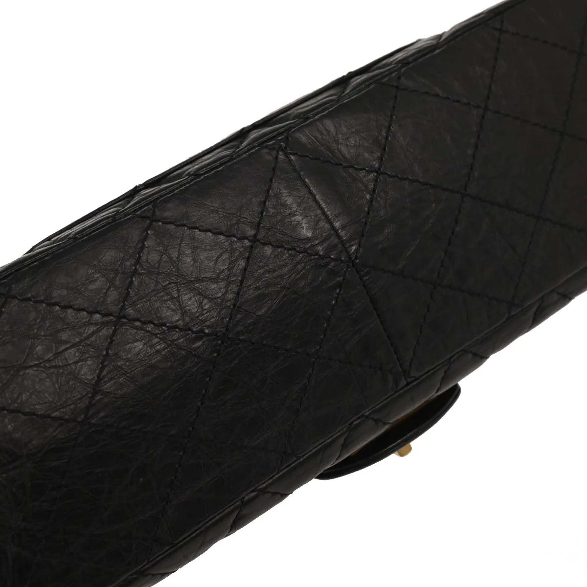 Chanel 2008-2009 Black Calfskin 2.55 Double Flap Shoulder Bag - Image 4