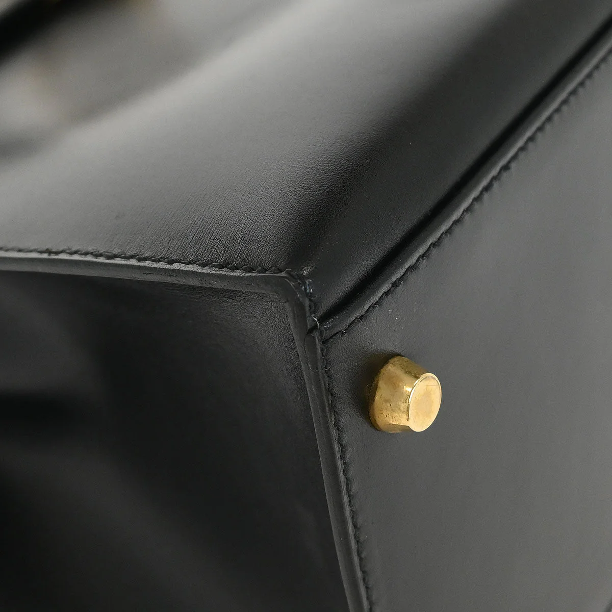 Hermes Black Box Calf Kelly 35 Sellier 2way Shoulder Handbag - Image 3
