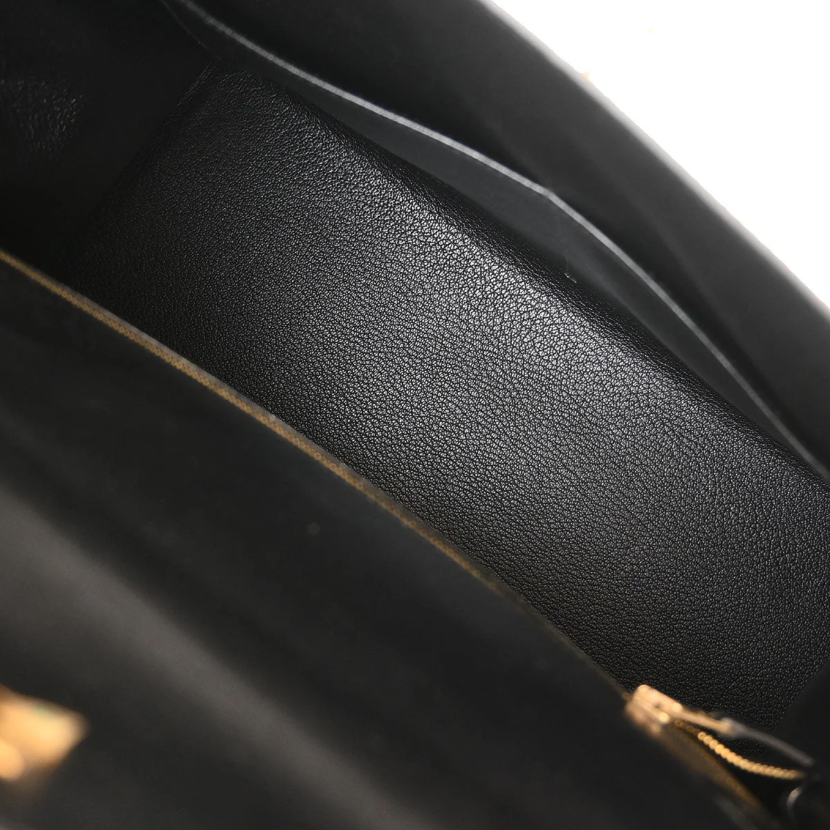 Hermes Black Box Calf Kelly 35 Sellier 2way Shoulder Handbag - Image 9