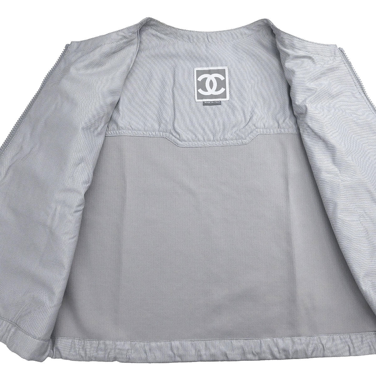Chanel 2001 Sport Line Setup Suit Top Pants Gray #36 - Image 4