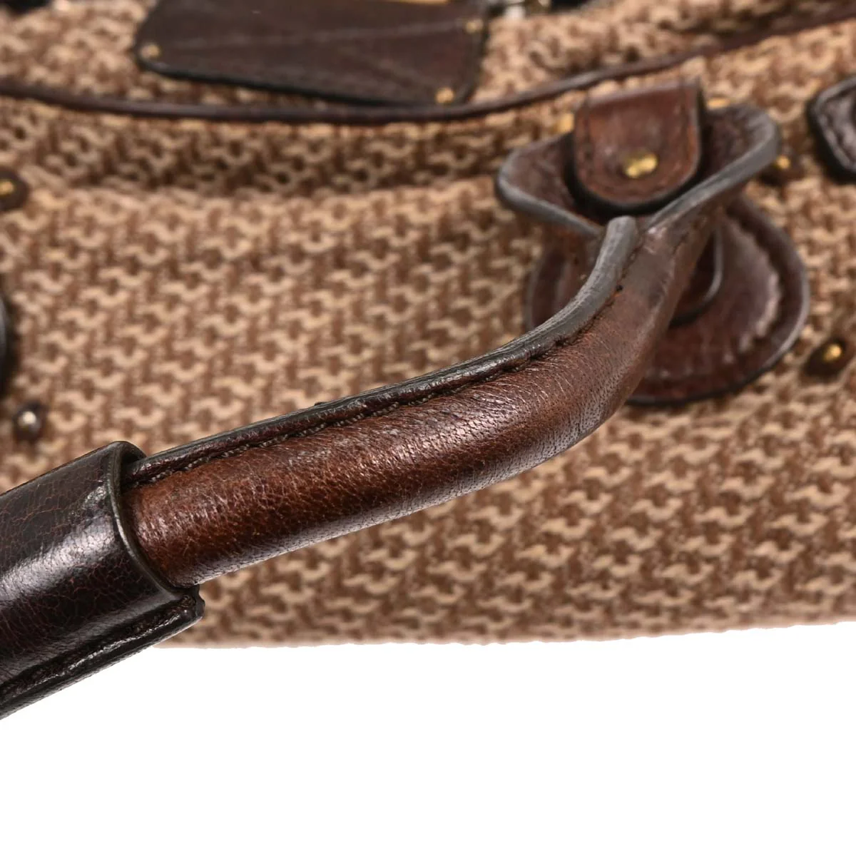 Chloe Brown Fabric Paddington Handbag - Image 6