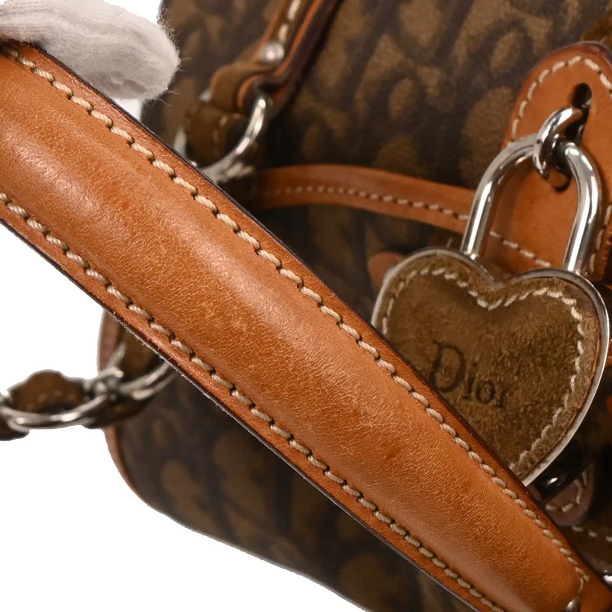 Christian Dior 2006 Brown PVC Trotter Romantic Handbag - Image 5