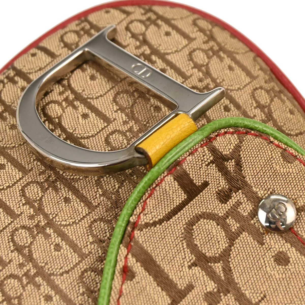Christian Dior 2004 Rasta-Color Trotter Saddle Shoulder Bag - Image 6