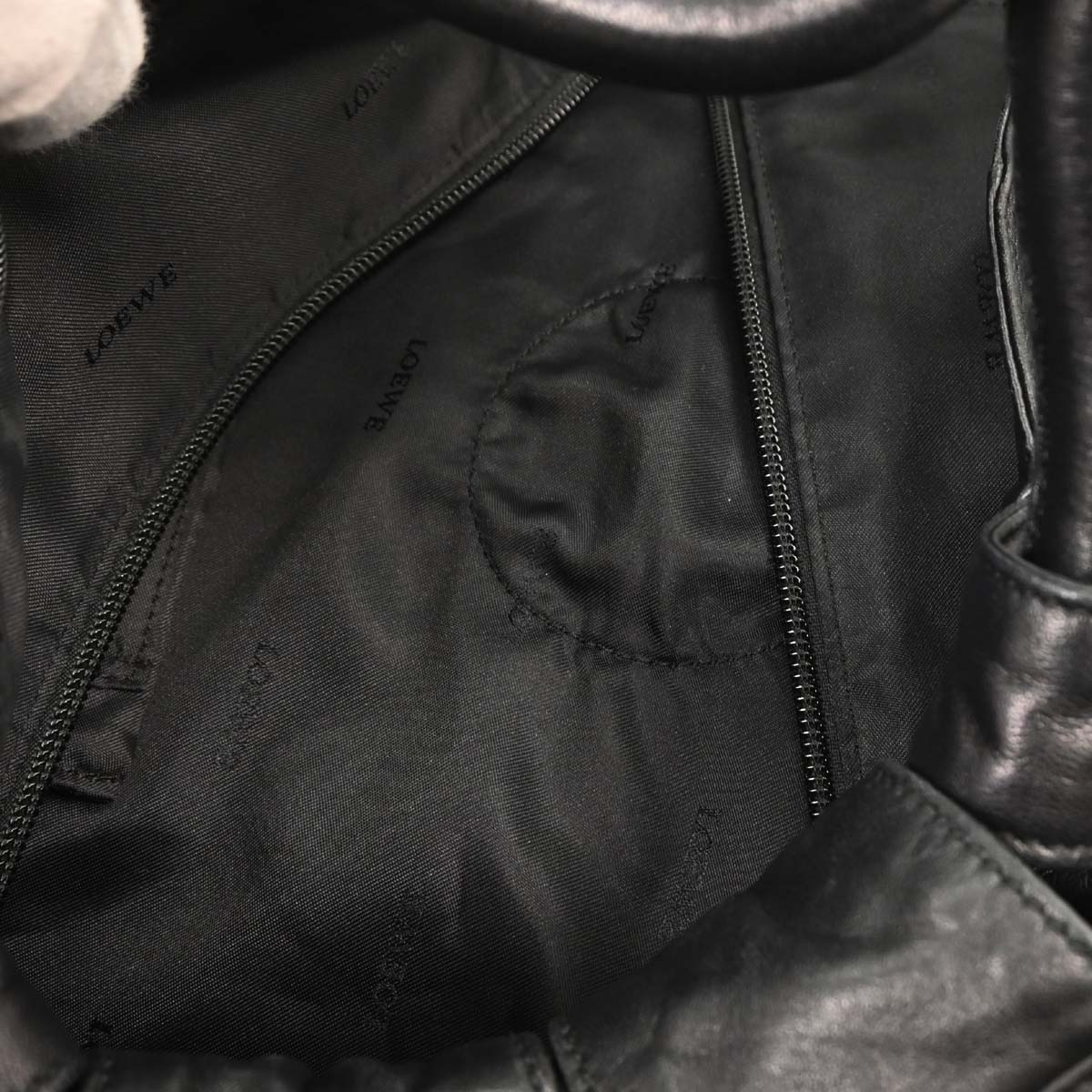 Loewe Black Lambskin Nappa Aire Tote Bag - Image 8