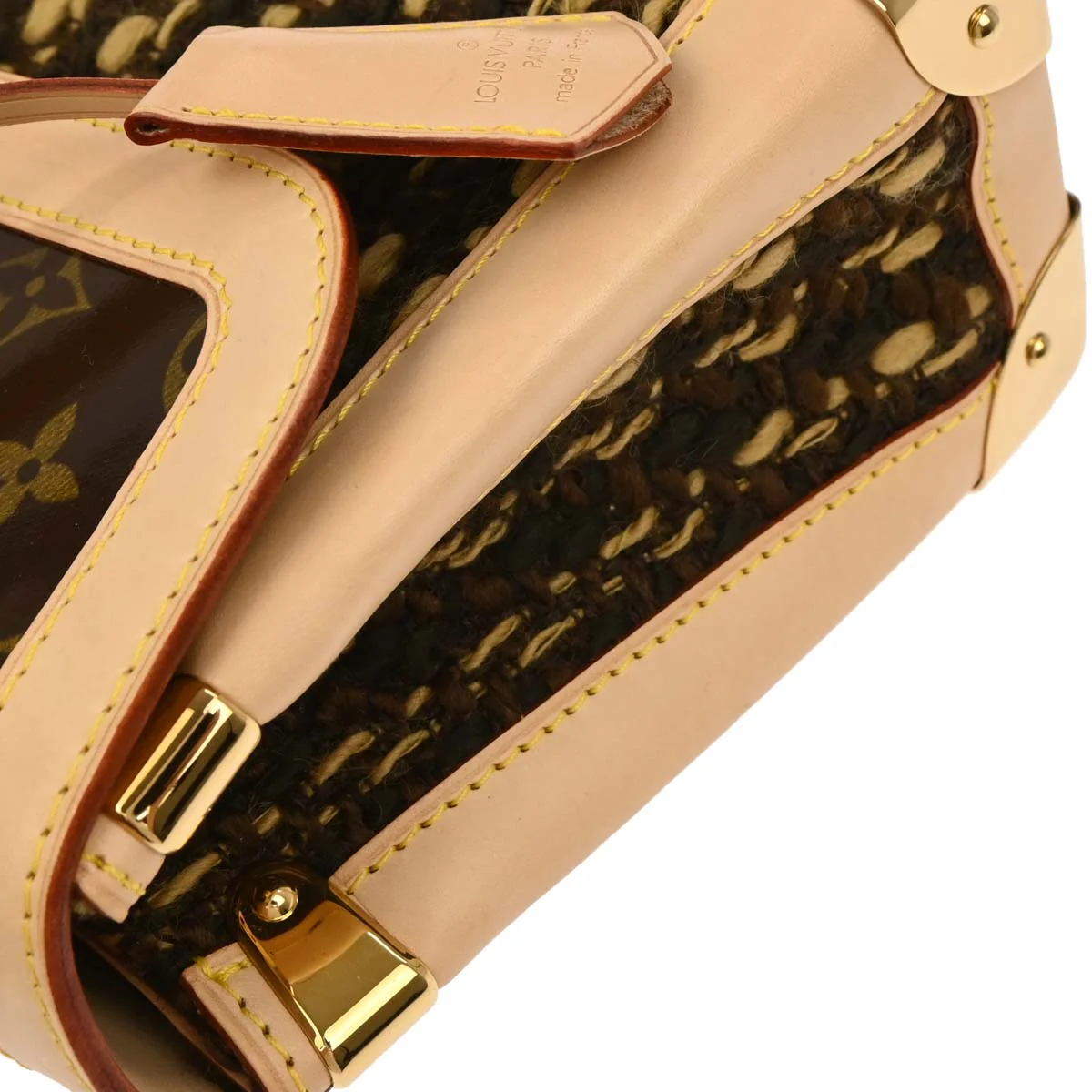 Louis Vuitton 2003 Tweed PVC Monogram Tweedy Handbag M92820 - Image 5