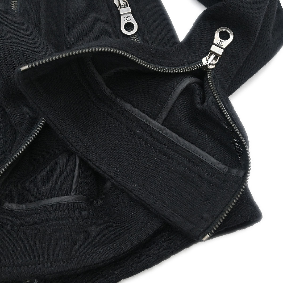 Chanel Zip Up Jacket Black #36 - Image 5