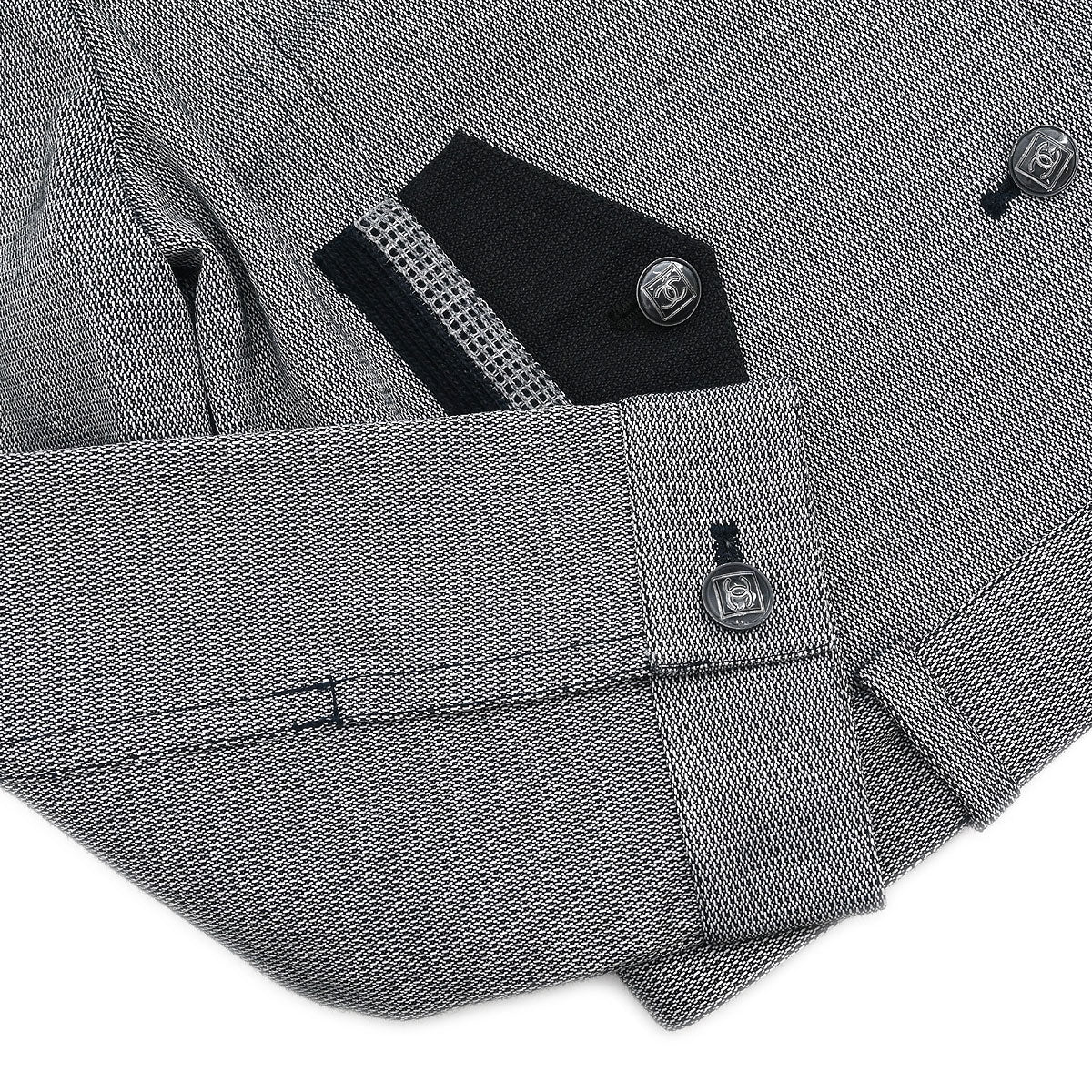 Chanel 2009 Single Breasted Jacket Sport Line Jacket Gray #36 - Image 5