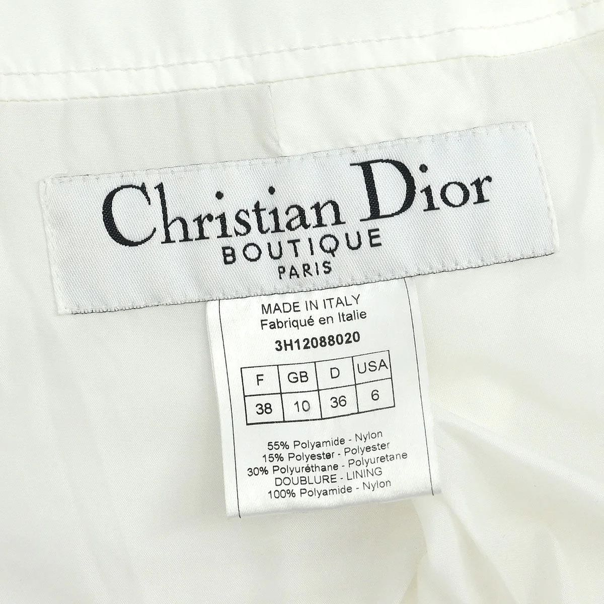 Christian Dior Single Breasted Coat White #38 - Image 10