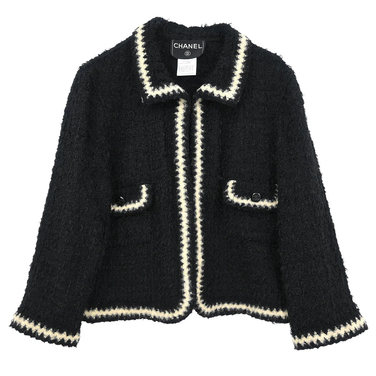 Chanel 1998 Single Breasted Jacket Black #42