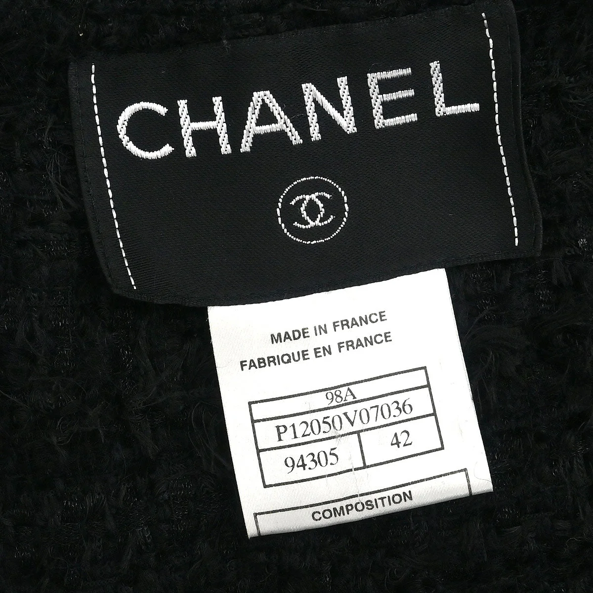 Chanel 1998 Single Breasted Jacket Black #42 - Image 8