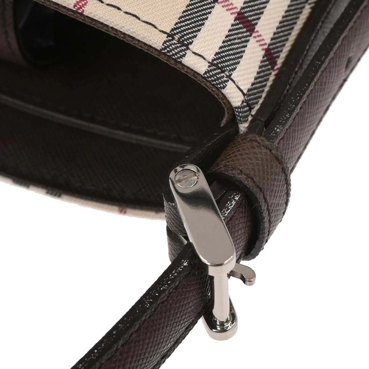 Burberry Beige Brown Burberry Check Shoulder Bag - Image 3
