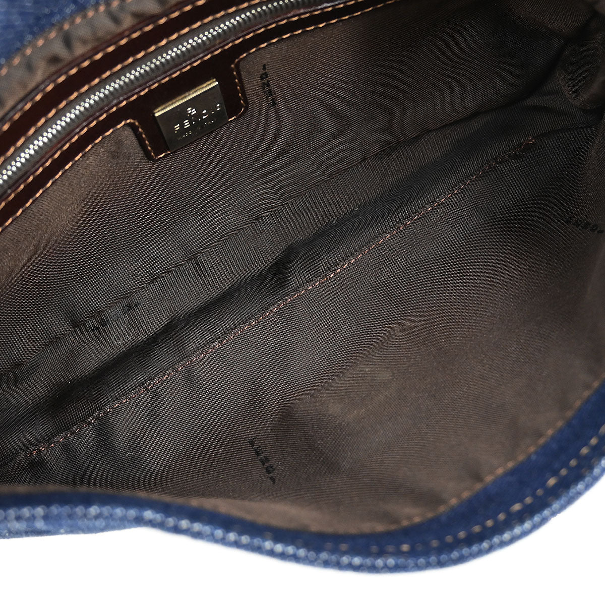 Fendi Indigo Denim Baguette Handbag - Image 8