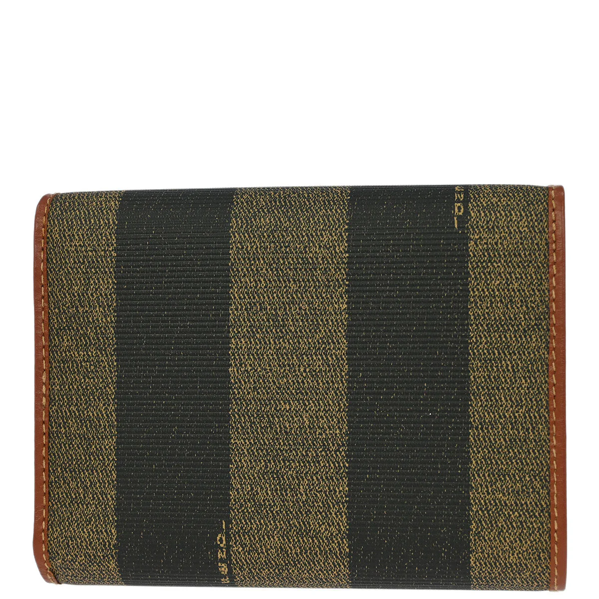 Fendi Black Brown Pequin Wallet - Image 2
