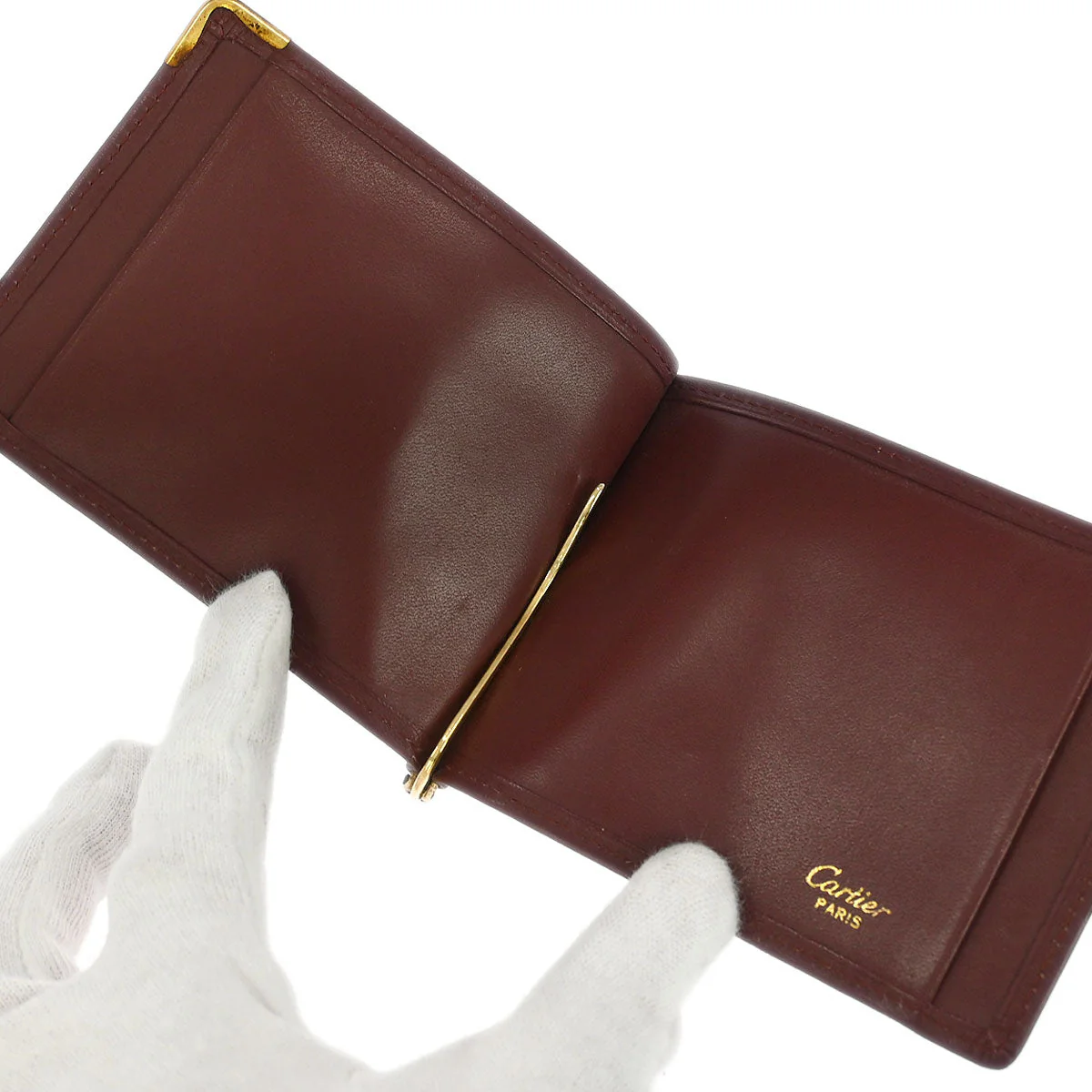 Cartier Bordeaux Leather Cardholder Small Good - Image 5