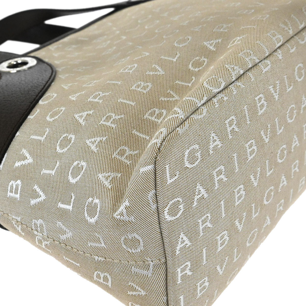 Bvlgari Beige Brown Logomania Tote Bag - Image 3