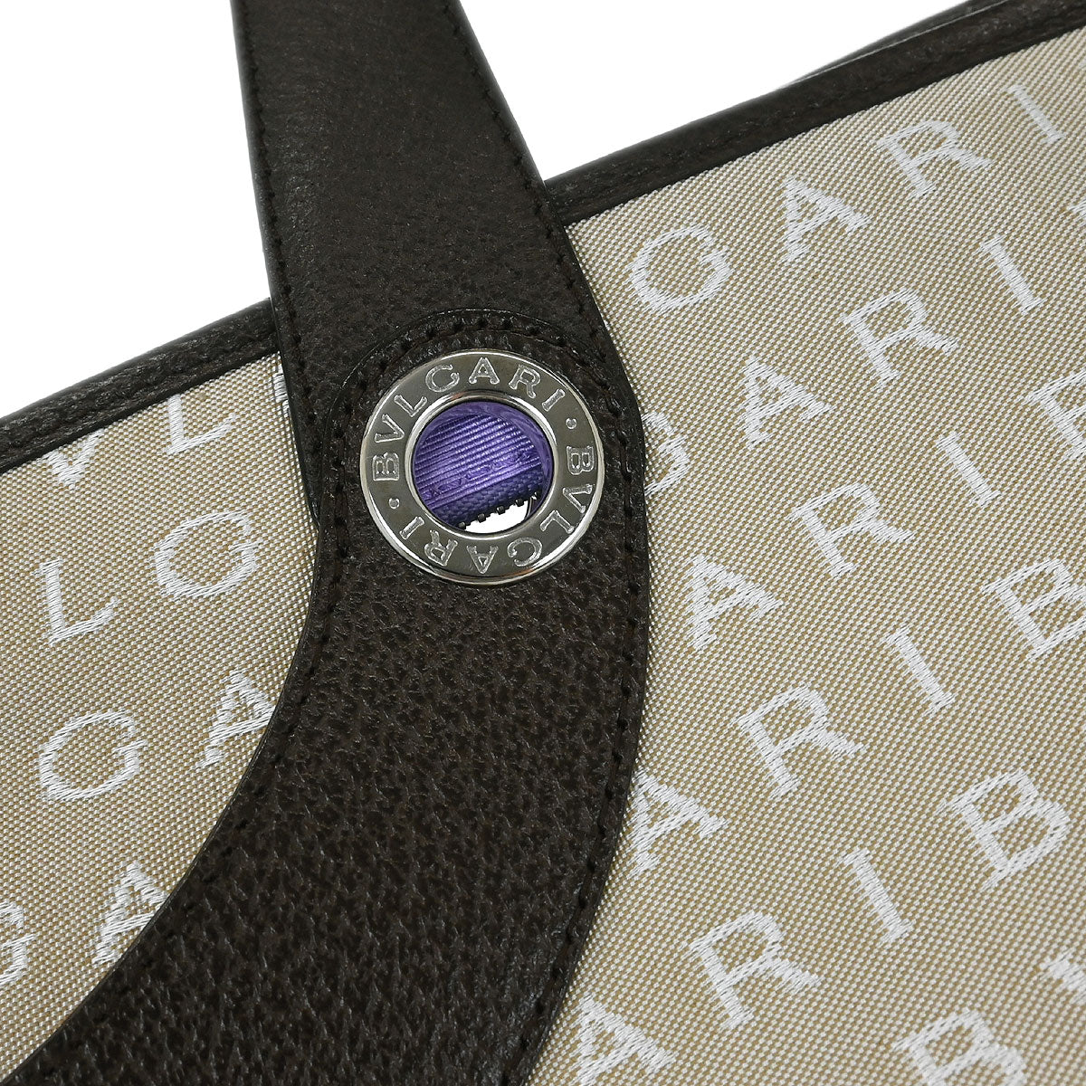 Bvlgari Beige Brown Logomania Tote Bag - Image 4