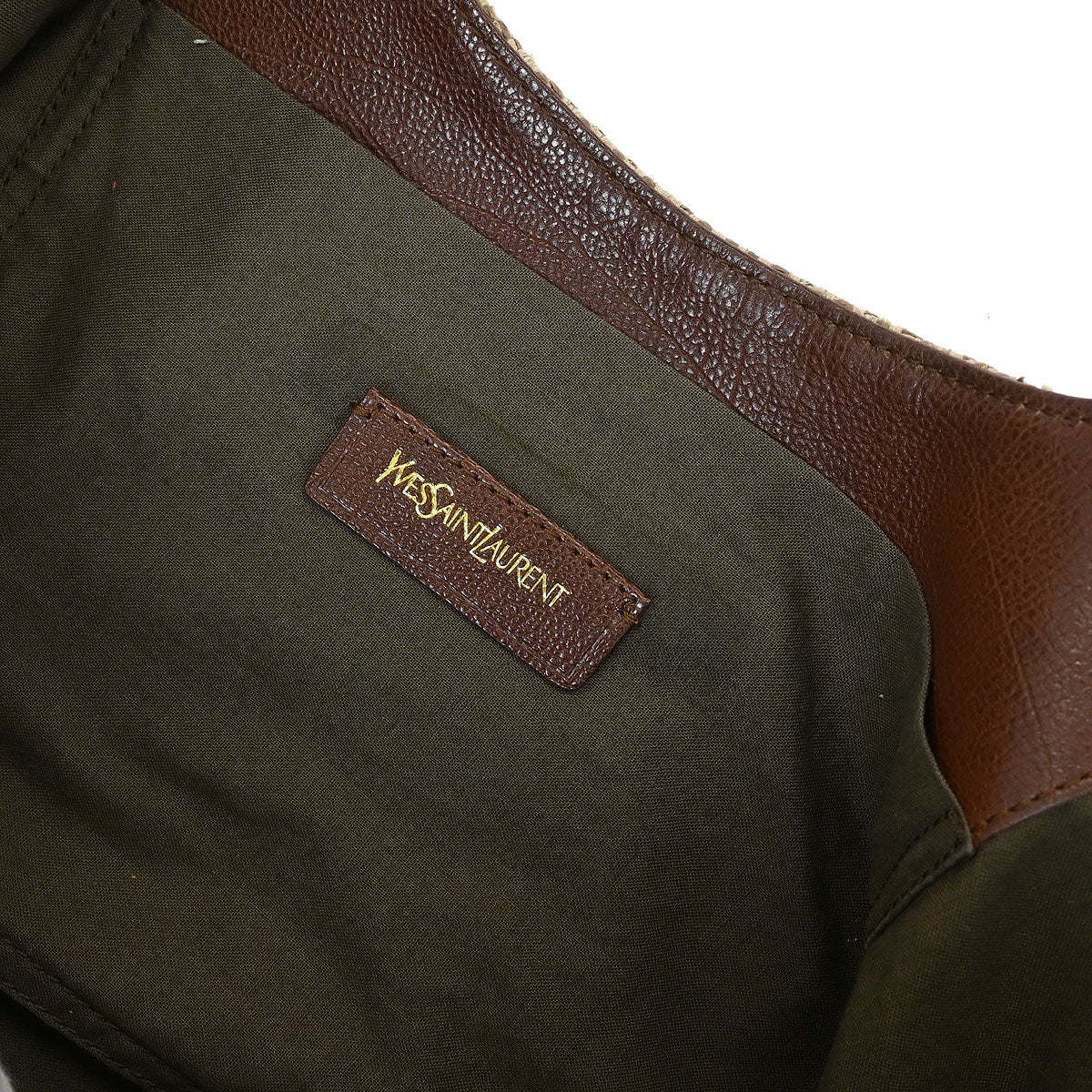 Yves Saint Laurent Beige Linen Belle de Jour Cabas Tote Bag - Image 8