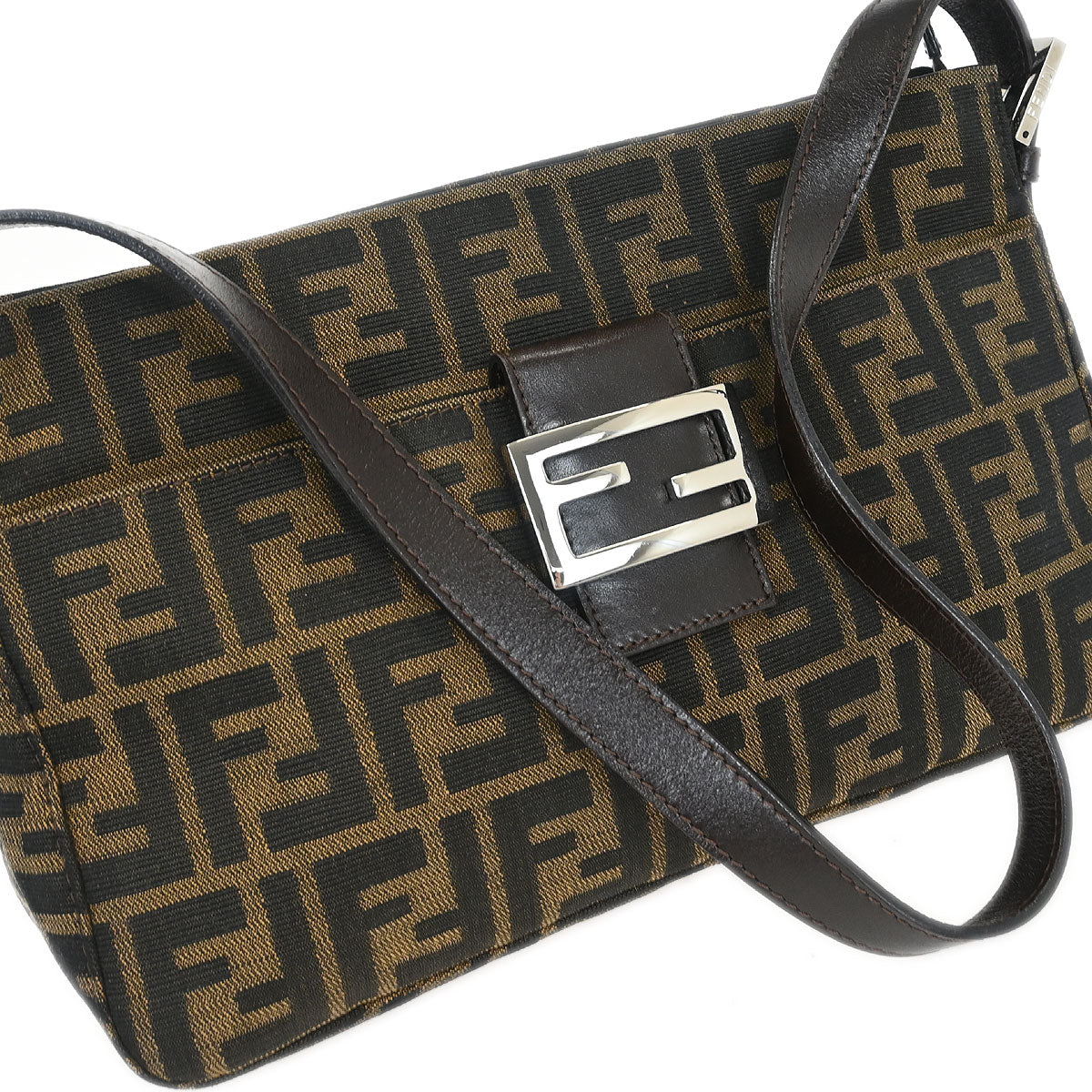 Fendi Brown Zucca Handbag - Image 4