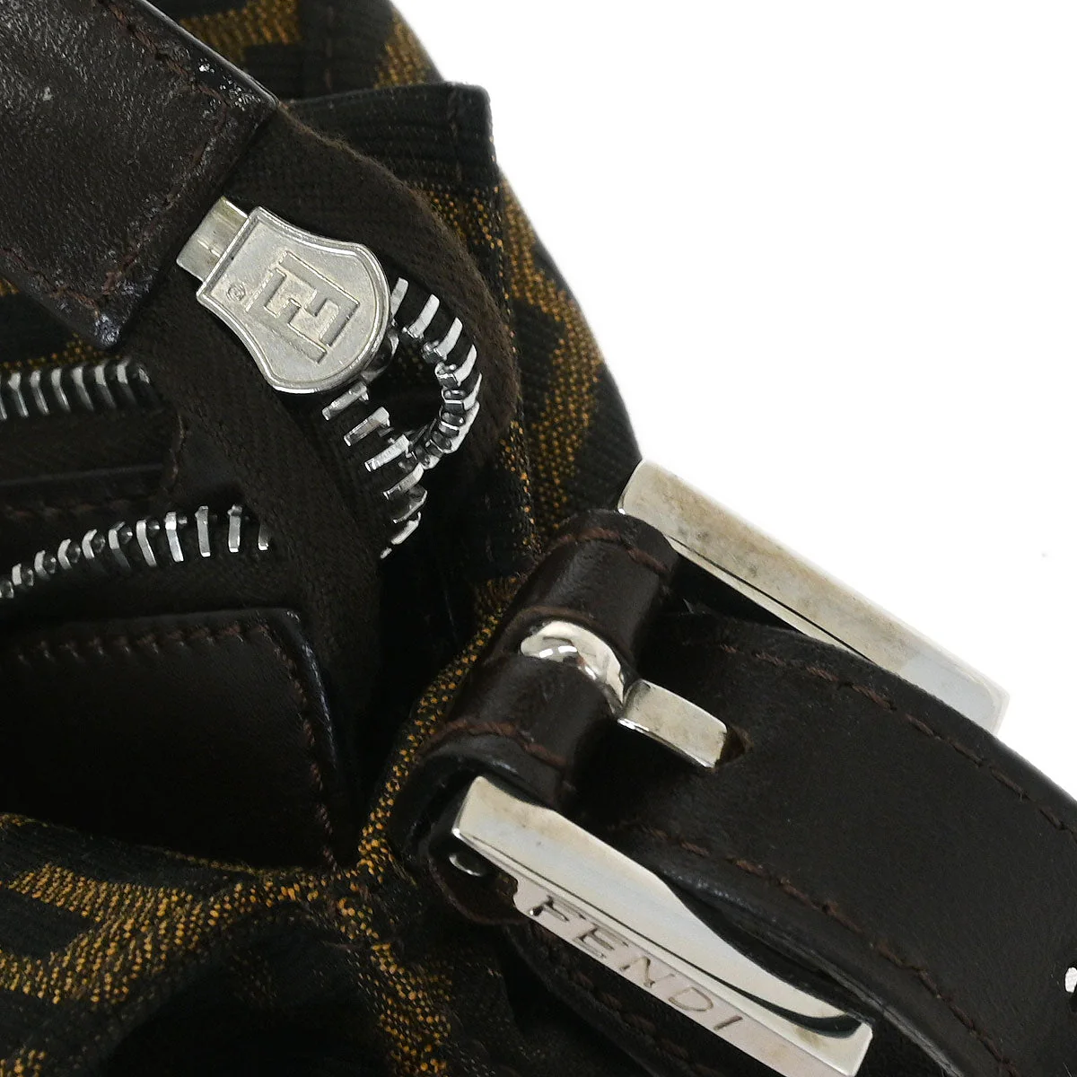 Fendi Brown Zucca Handbag - Image 7