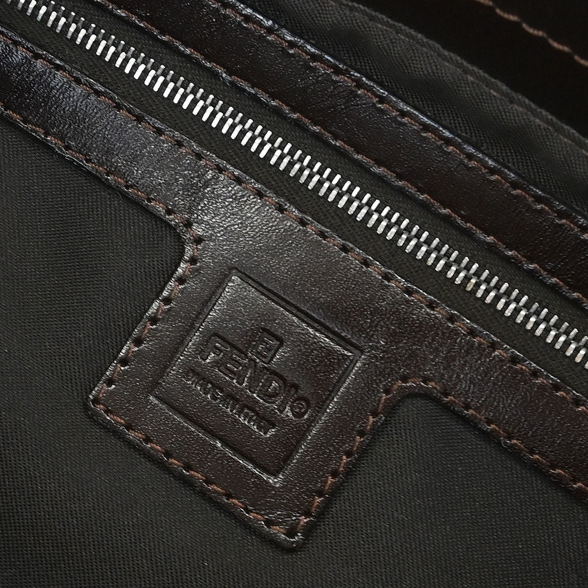 Fendi Brown Zucca Handbag - Image 9