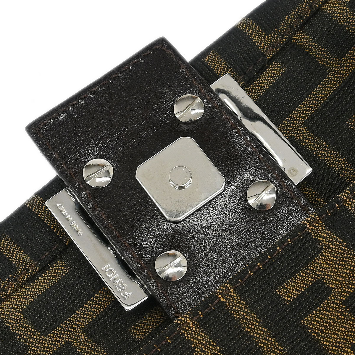 Fendi Brown Zucca Baguette Handbag - Image 10