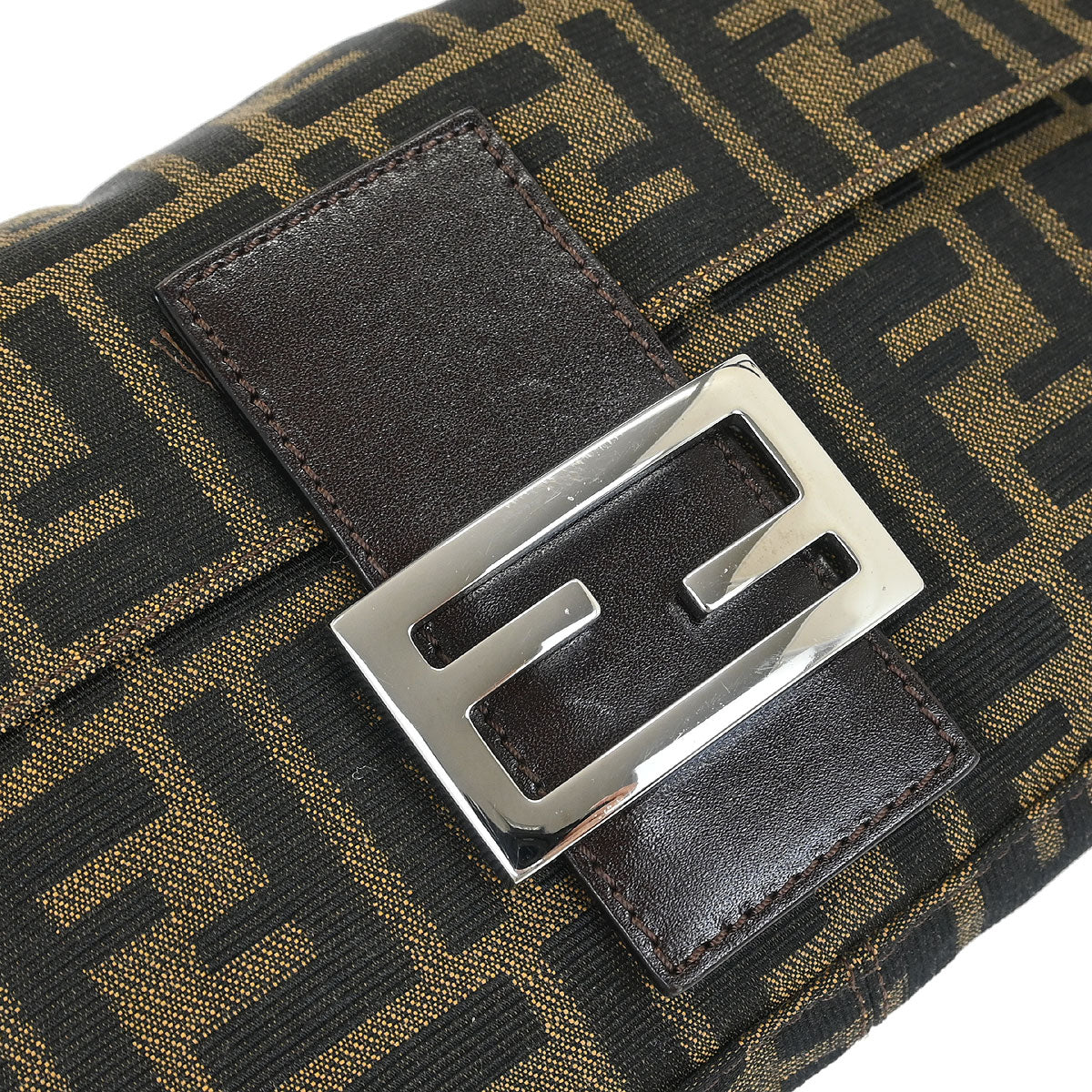 Fendi Brown Zucca Baguette Handbag - Image 3